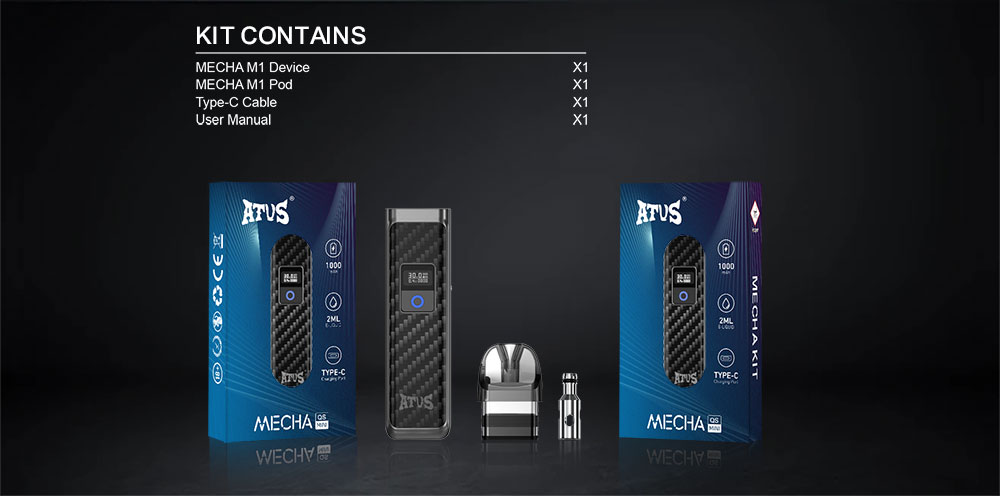 DE019MINI Refillable Pod Kit System Device ATVS Vape
