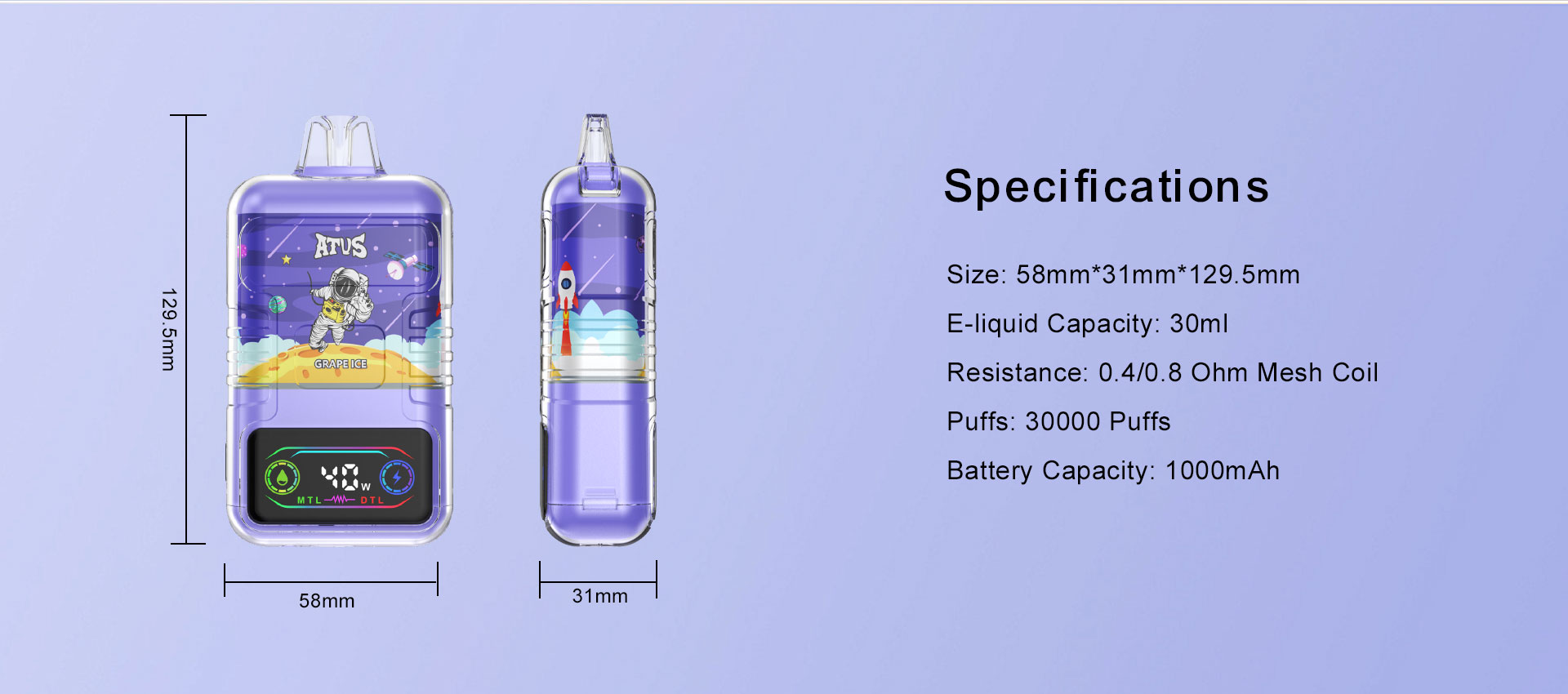 30000 Puffs Disposable Vape with LED display screen Disposable Vape Bulk Order CE RoHS Certified Wholesale Price Paris wholesale vape
