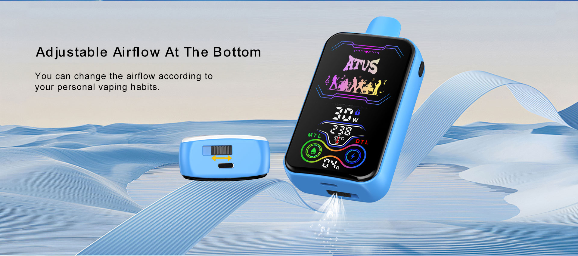 25000 Puffs Disposable Vape with Full screen rechargeable ATVS Electronic Cigarette Belgium France Retail wholesale australia vape