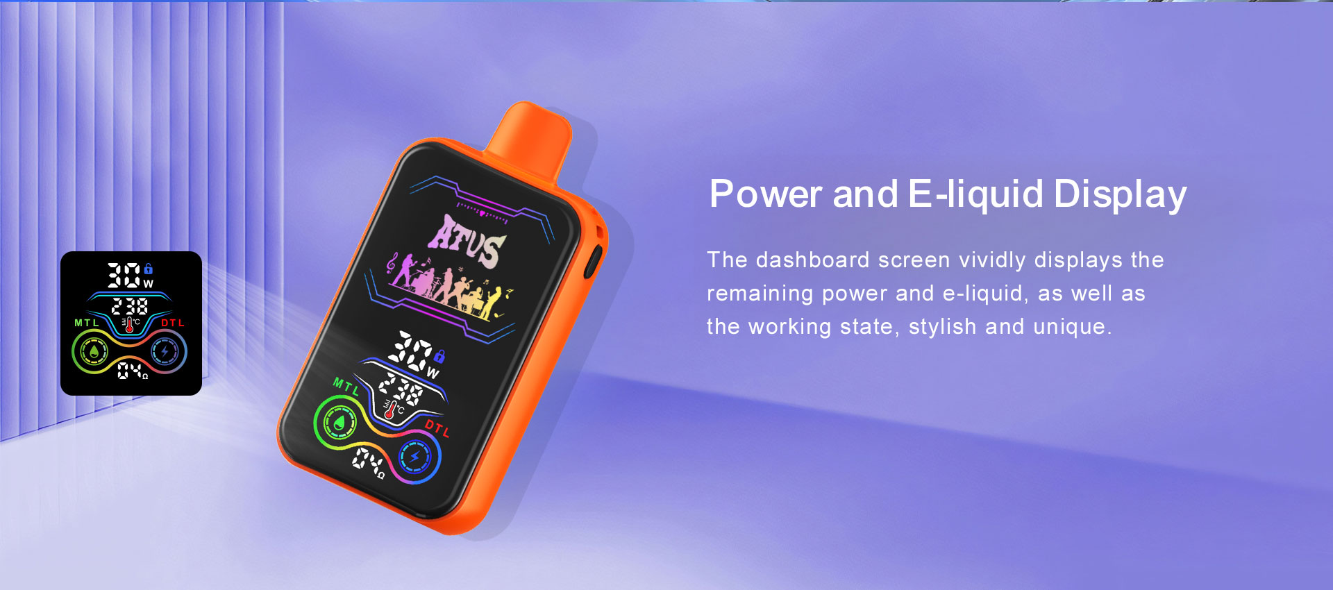 25000 Puffs Disposable Vape with Full screen rechargeable ATVS Electronic Cigarette Belgium France Retail wholesale australia vape