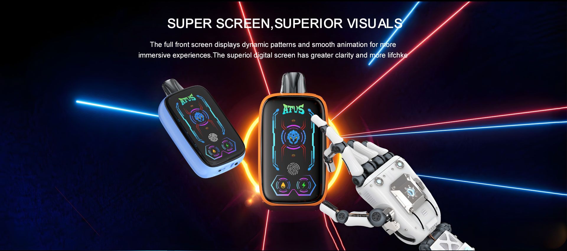 DE023 40000 Puffs Disposable Vape with Full screen rechargeable and adjustable airflow